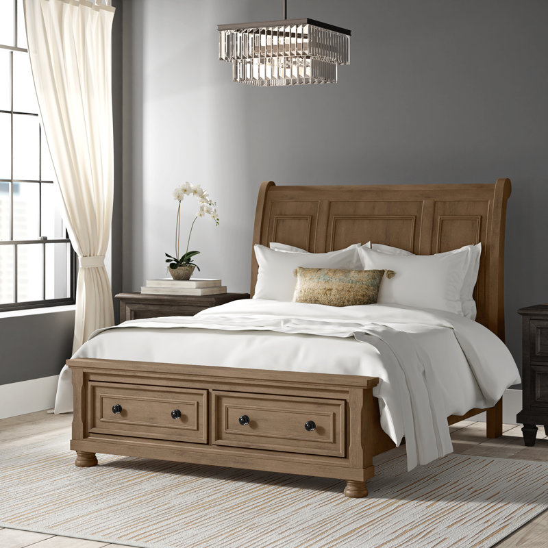 Greyleigh™ Willesden Solid Wood Upholstered Storage Bed Wayfair